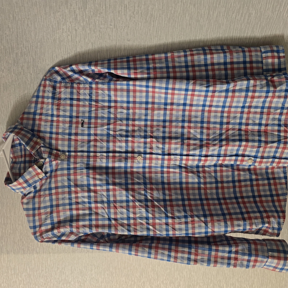 Vineyard Vines Blue and Red Casual Button Down Shirt